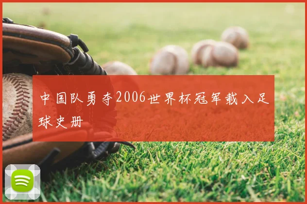 中国队勇夺2006世界杯冠军载入足球史册